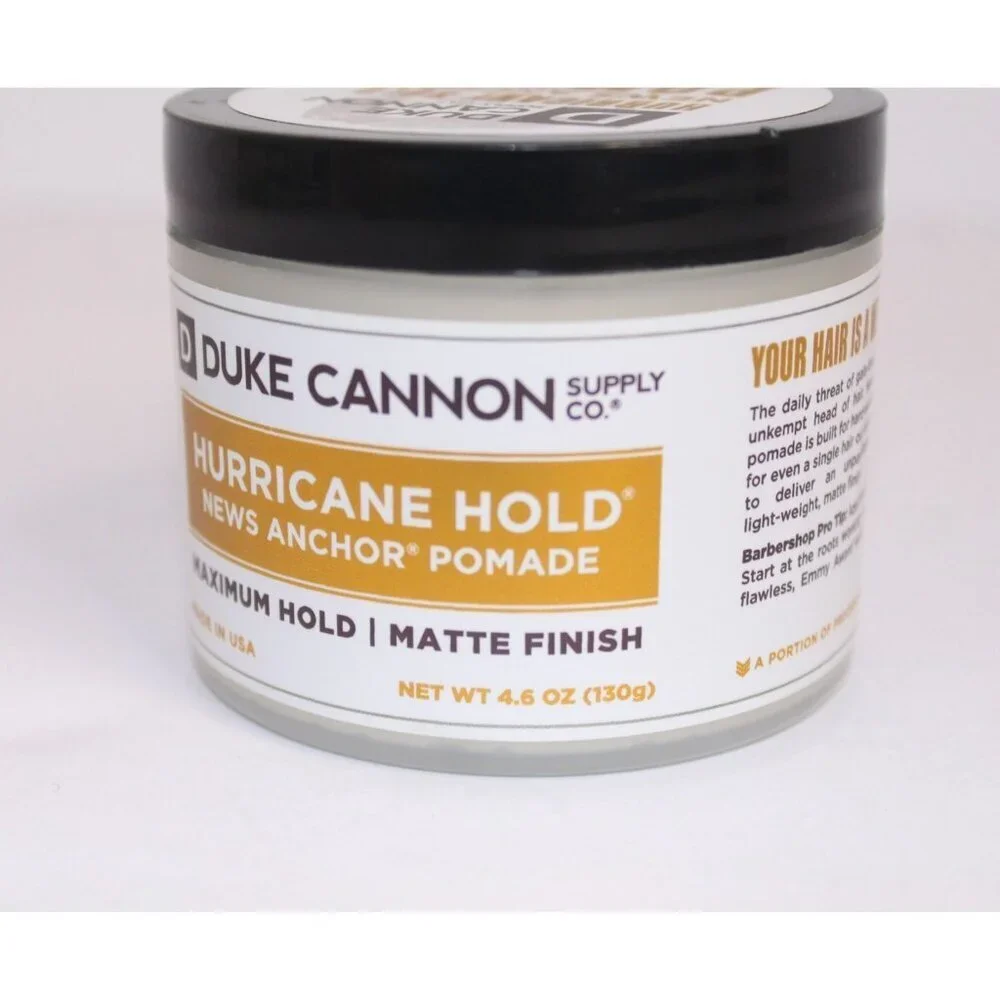 Duke Cannon Hurricane Hold News‎ Anchor Pomade Max. Hold Matt Finish 4.6 oz New